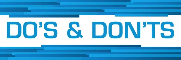 Dos Donts Text Written Blue Background — Stock Fotó