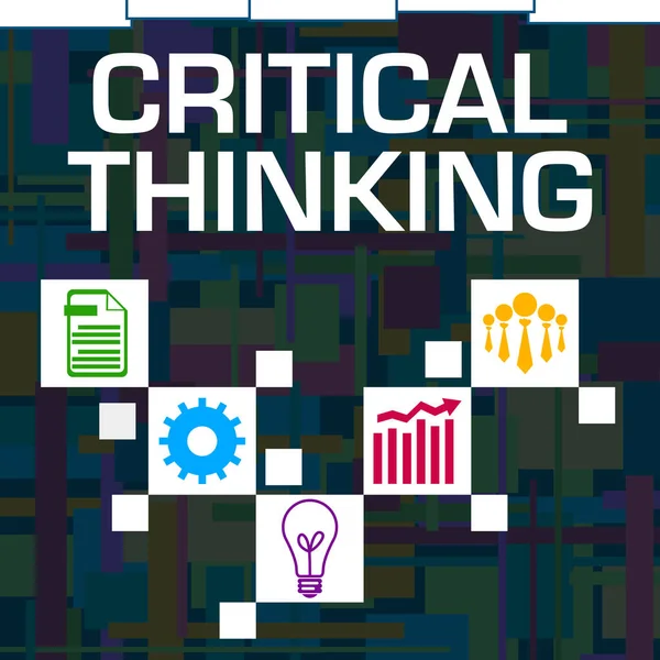 Critical Thinking concept image with text and business symbols.