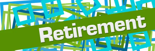 Retirement Text Written Green Blue Background — Stockfoto