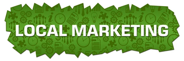 Lokaler Marketing Text Auf Grünem Hintergrund — Stockfoto