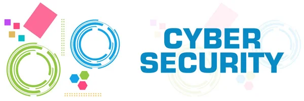 Cybersecurity Tekst Geschreven Kleurrijke Achtergrond — Stockfoto