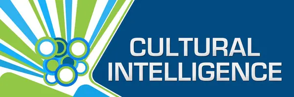 Culturele Intelligentie Tekst Geschreven Blauw Groene Achtergrond — Stockfoto