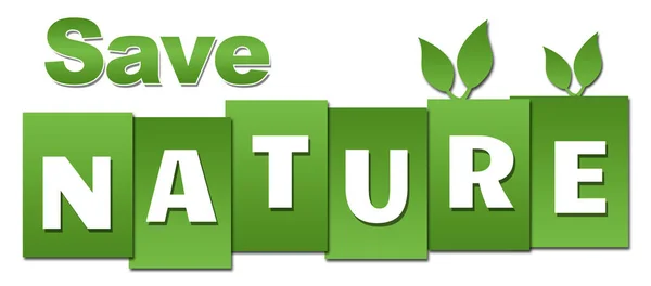 Nature Text Written Green Background — Stock Photo, Image
