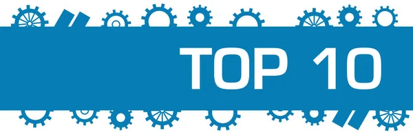 Top Ten Text Written Blue Background — Foto Stock