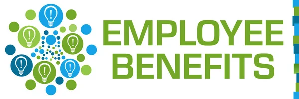 Employee Benefits Concept Image Text Bulb Symbols — Foto de Stock