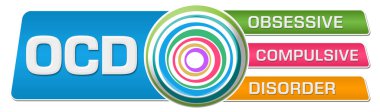 Obsesif Kompulsif Bozukluk metni renkli arkaplan üzerine yazıldı.