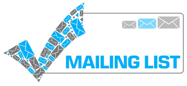 Mailing List Concept Image Text Related Symbols — Φωτογραφία Αρχείου