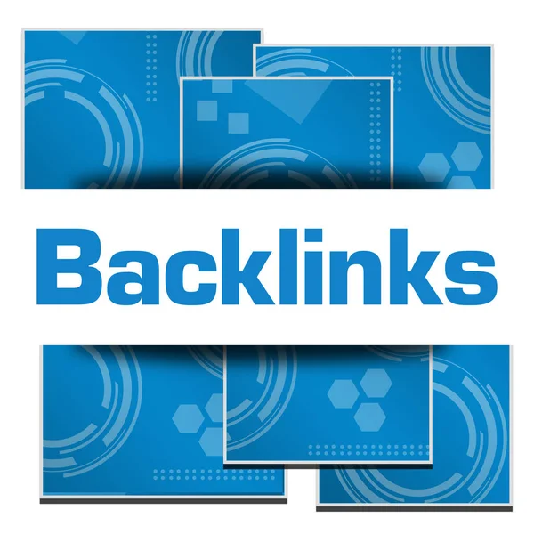 Backlinks Texto Escrito Sobre Fondo Azul — Foto de Stock