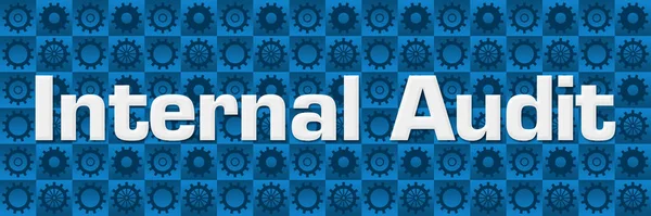 Internal Audit Text Written Blue Background — Stock Photo, Image