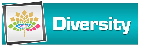 Diversity Text Written Turquoise Background — 图库照片