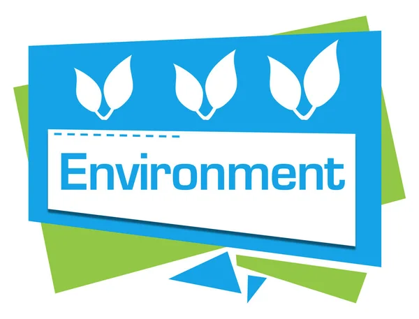 Environment Text Written Green Blue Background — Stock Photo, Image