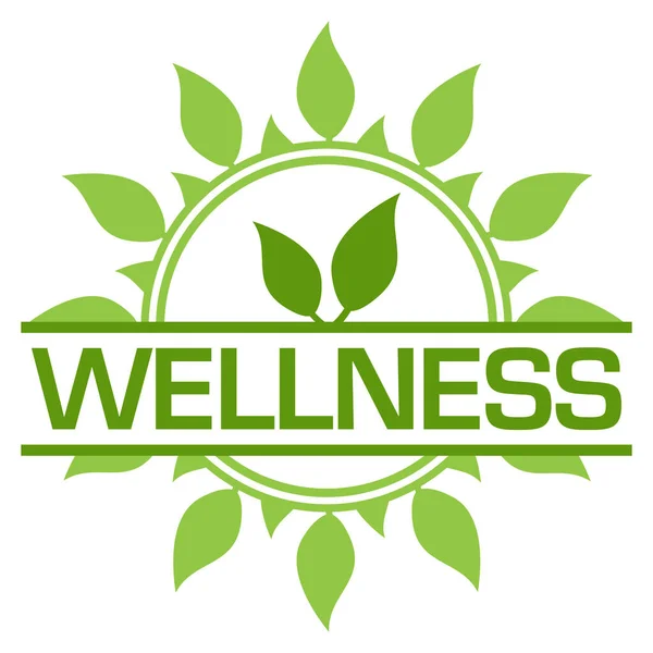 Wellness Text Auf Grünem Hintergrund — Stockfoto