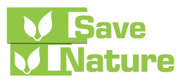 Nature Text Written Green Background —  Fotos de Stock