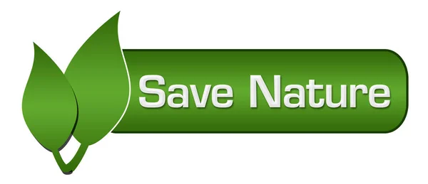 Nature Text Written Green Background — Stock Photo, Image