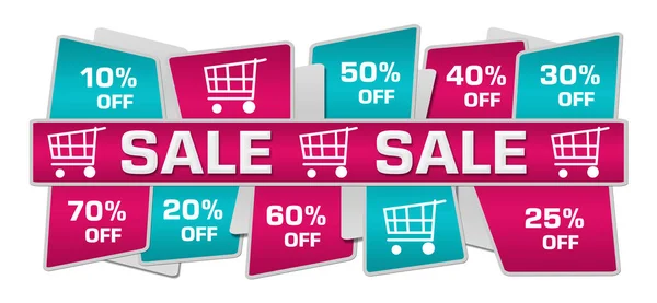 Sale Concept Image Text Shopping Cart Symbols — Stock Photo, Image