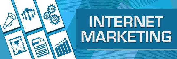 Internet Marketing Concept Image Text Business Symbols — Foto de Stock