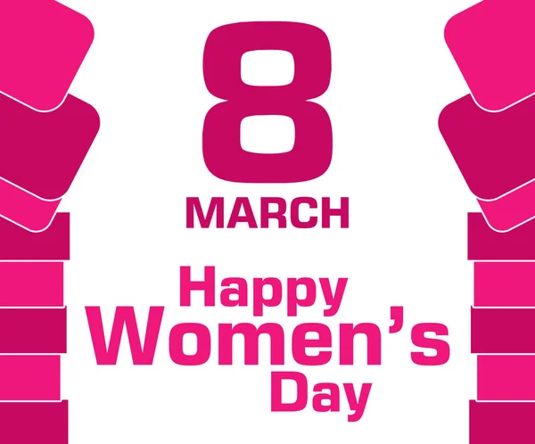 Womens Day Text Written Pink Background – stockfoto