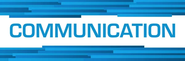Communication Text Written Blue Background — Stock Photo, Image