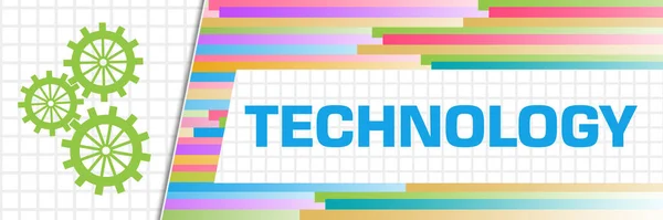 Technology Text Written Colorful Background — Stok fotoğraf
