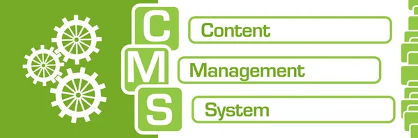 Cms コンテンツ管理システムコンセプトイメージとテキストおよび関連シンボル — ストック写真