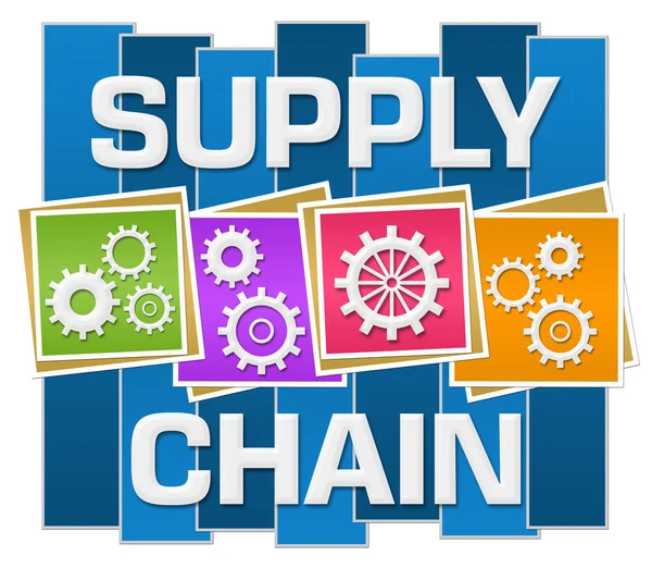 Supply Chain Concept Image Text Business Symbols — Foto Stock