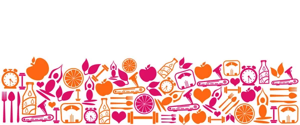 Background Image Health Related Symbols Pink Orange Colors — Foto Stock