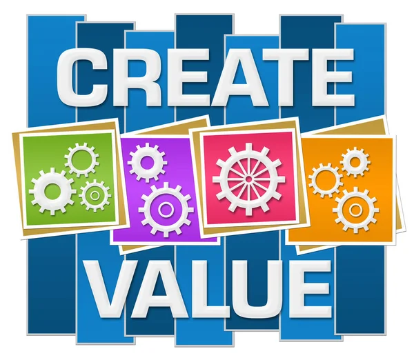 Create Value Concept Image Text Business Symbols — 图库照片