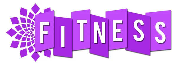 Fitness Text Written Purple Background — Stockfoto