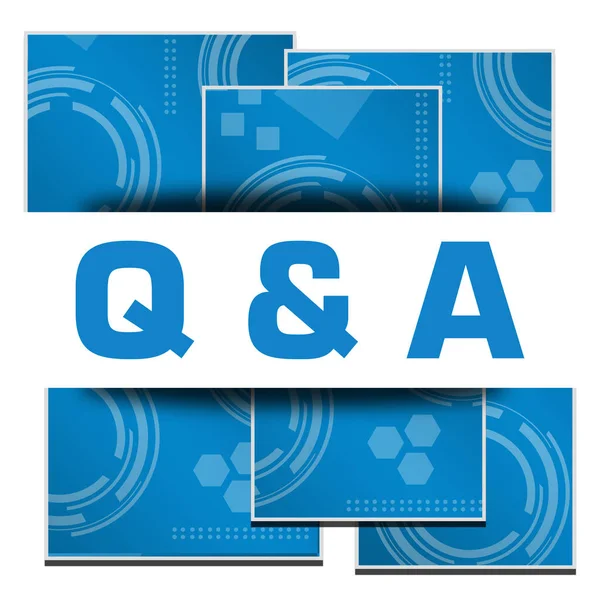 Questions Answers Text Written Blue Technology Background — Stock fotografie