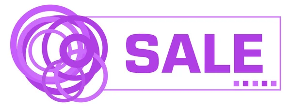 Sale Text Written Purple Background — 图库照片