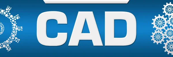 Cad Computer Aided Design Text Written Blue Background — Stock fotografie