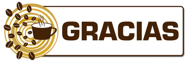 Gracias Concept Image Text Coffee Related Symbols — Stock fotografie