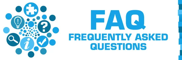 Faq Häufig Gestellte Fragen Konzeptbild Mit Text Und Verwandten Symbolen — Stockfoto