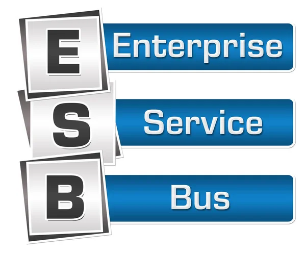 Esb Enterprise Service Текст Синем Сером Фоне — стоковое фото