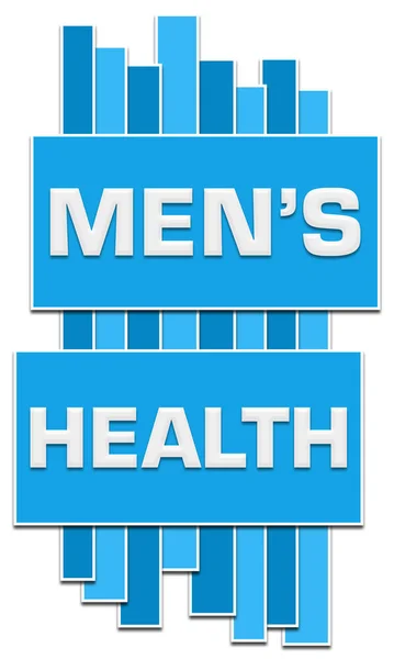 Mens Health text written over blue background.