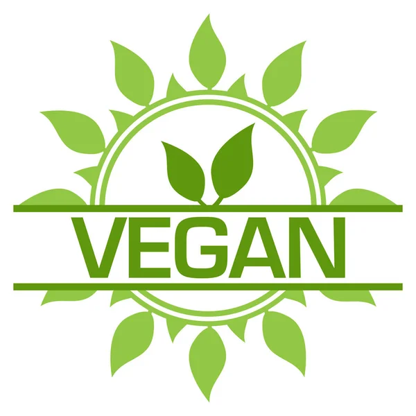 Texto Vegano Escrito Sobre Fondo Verde — Foto de Stock