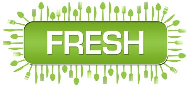 Yeşil arkaplan üzerine yazılmış taze metin.