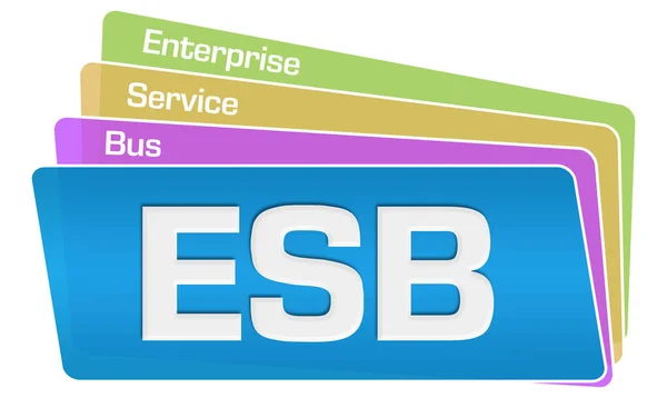 Esb Enterprise Service Текст Написанный Цветном Фоне — стоковое фото