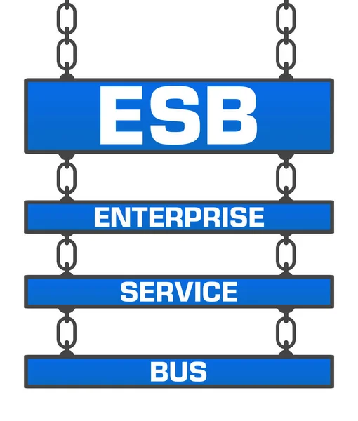 Esb Enterprise Service Bus Текст Синьому Фоні — стокове фото
