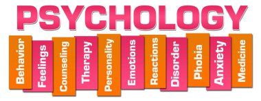 Psikoloji konsept resmi metin ve ilgili sözcük bulut.