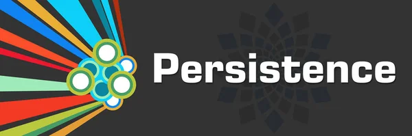 Persistens Text Skriven Över Mörka Färgglada Bakgrund — Stockfoto