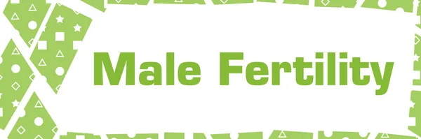 Mannelijke Vruchtbaarheid Tekst Geschreven Groene Achtergrond — Stockfoto