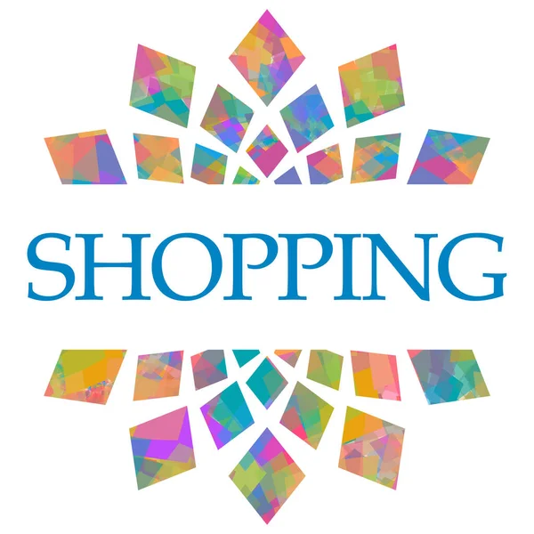 Shopping Testo Scritto Sfondo Colorato — Foto Stock