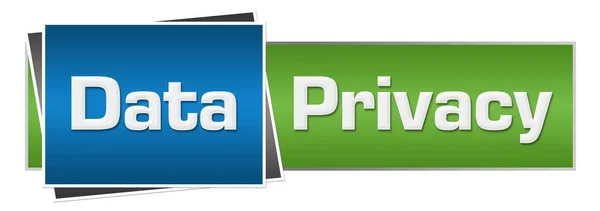 Data Privacy Text Written Green Blue Background — Stock Photo, Image