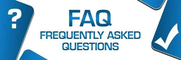 Faq Najczęściej Zadawane Pytania Tekst Napisany Niebieskim Tle — Zdjęcie stockowe