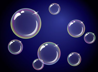 Şeffaf sabun köpükleri