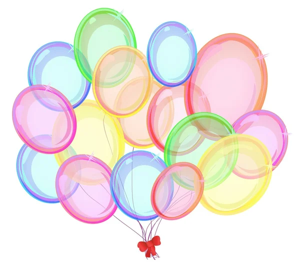 A bunch of air balloons isolated — Stock Vector