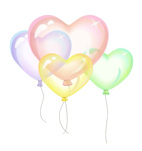 izole kalp şeklinde Hava balonlar