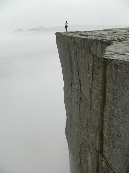 From the rock into the fog