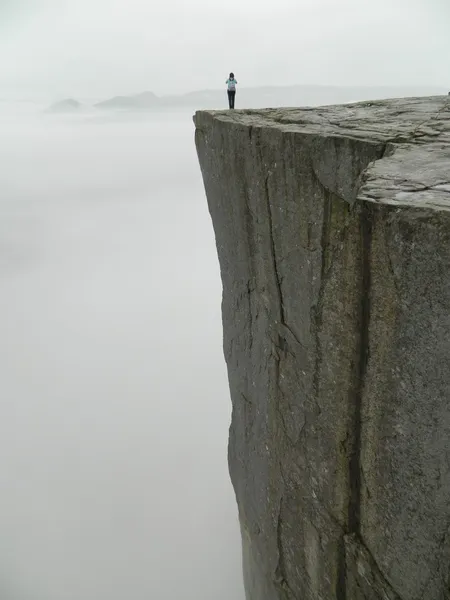 A rock, a ködbe Stock Kép